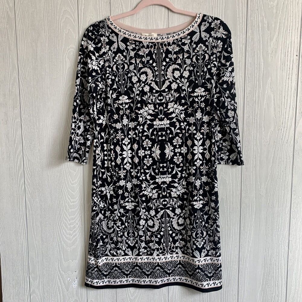 Max Studio Black Pink Print Dress Size XS NWT